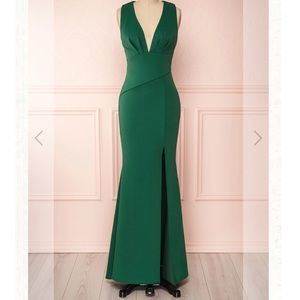 Emerald green mermaid dress